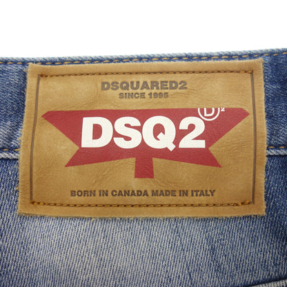 美品◆ディースクエアード デニムパンツ ジーンズ ダメージ加工 Skater Jean S71LB0456 青 メンズ サイズ42 DSQUARED2【AFB47】