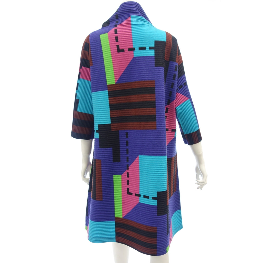 Very good condition ◆ ISSEY MIYAKE me all-over pattern dress ladies multicolor MI83JH492 ISSEY MIYAKE me [AFB25] 