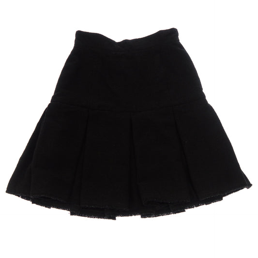 Good condition ◆ CHANEL Flare Skirt Pile Fabric 07A 36 Women's Black CHANEL [AFB43] 