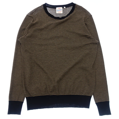 MAUCHAUFFEE Knit Sweater Mini Border Crew Neck Men's Brown/Black 2 AIME TRICOT by MAUCHAUFFEE [AFB42] [Used] 