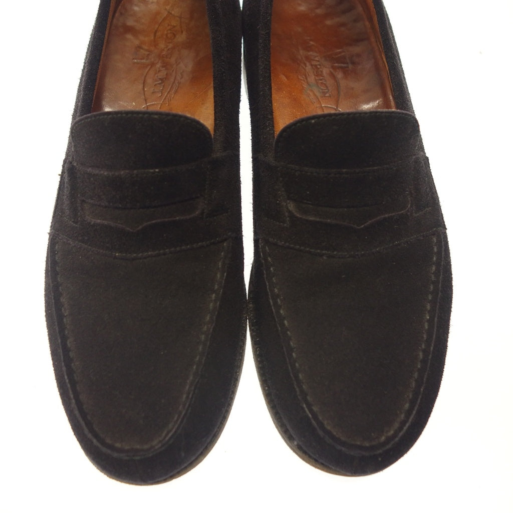 二手 ◆JM Weston 皮鞋 Signature Loafer 180 麂皮男式黑色 4C JMWESTON [LA] 