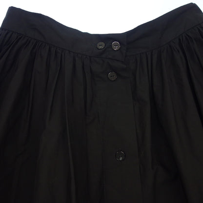 Good Condition◆Patou Long Skirt Tuck 22SA2-SK027-17 Black Size 36 Women's PATOU [AFB28] 