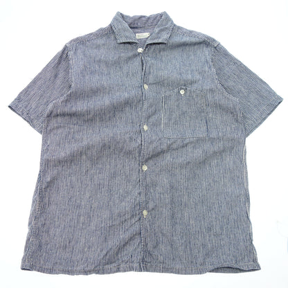 WAREHOUSE Short Sleeve Shirt Hickory Italian Color 40 Men's Navy/White WAREHOUSE [AFB8] [Used] 