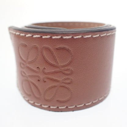 LOEWE Anagram slap bracelet leather brown LOEWE [AFI11] [Used] 