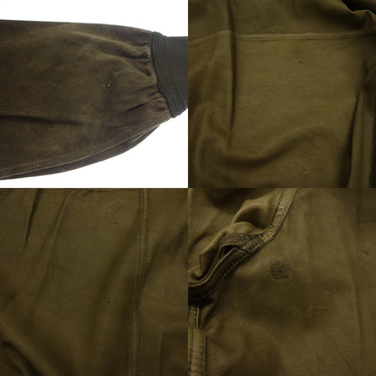 Used LOEWE Leather Jacket Dark Green Men's LOEWE [AFB34] 