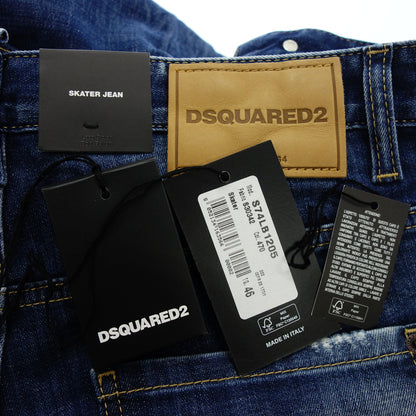 ディースクエアード デニムパンツ ワッペン 22AW Skater Jean メンズ インディゴ 46 DSQUARED2【AFB41】【中古】