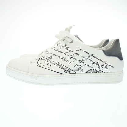 Very good condition◆Berluti Breaktime Calligraphy Sneakers Men's Size 10 White BERLUTI BRAKETIME [AFC32] 