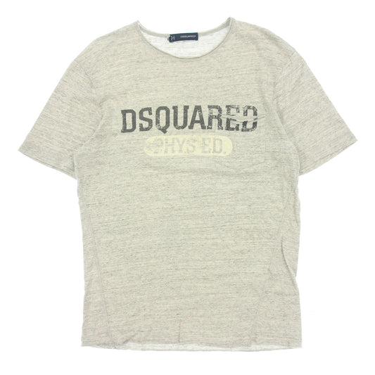 中古◆ディースクエアード 半袖Tシャツ カットソー プリント クルーネック メンズ グレー系 サイズS DSQUARED2【AFB5】