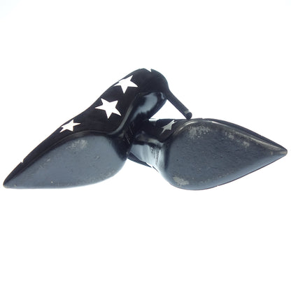 Good condition◆Saint Laurent Pointed Toe Heel Pumps Star Ladies 36 Black SAINT LAURENT [AFC21] 