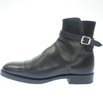 Good Condition◆Schneider Boots Leather Shoes Jodhpur Boots 52 Last Men's Black Size 8 SHNIDER BOOT 