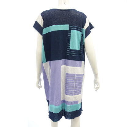 Good condition ◆ Pleats Please Sleeveless Knit Dress Tunic All Over Pattern Ladies Multicolor Size 3 PP54-KH752 PLEATS PLEASE [AFB25] 