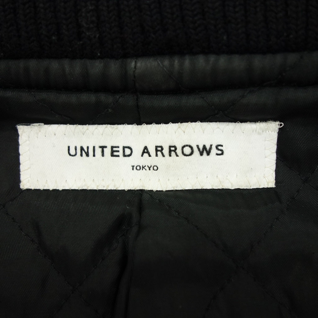 二手的 ◆United Arrows 夹克皮革切换女士尺寸 38 黑色 UNITED ARROWS [AFB23] 