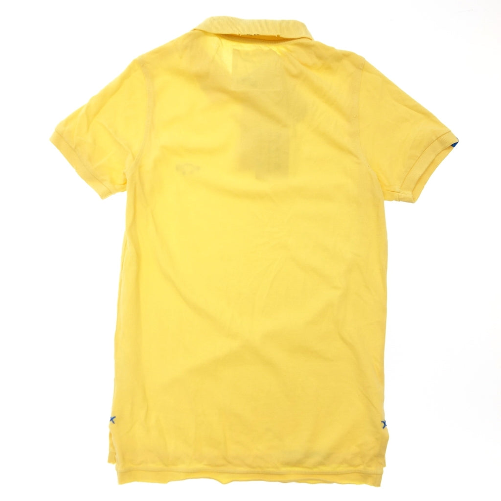 Good Condition◆Project-e Polo Shirt Short Sleeve Cotton Distressed Men's XS Yellow Project-e [AFB39] 