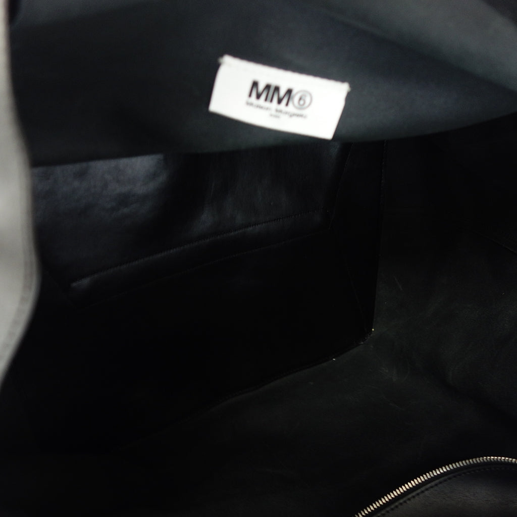 美品◆エムエムシックス メゾンマルジェラ トートバッグ ブラック MM6 MAISON MARGIELA【AFE8】