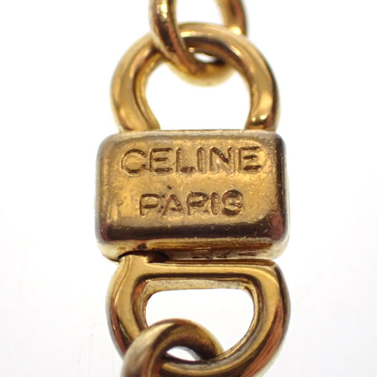 Used ◆CELINE Chain Belt Rhinestone Gold CELINE [AFI15] 