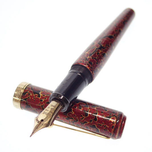 Beautiful condition ◆ Handmade fountain pen Ohashido Nib 14K 1912 JSU Made by Okugawa Sen Red with wooden box OHASIDO [AFI14] 