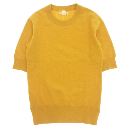 Good condition◆Hermes knit tops cashmere ladies yellow size 34 HERMES [AFB51] 