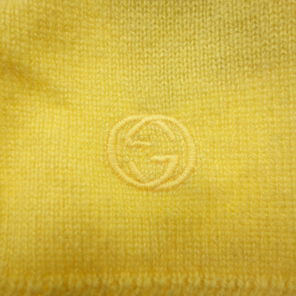 Gucci knit sweater cashmere 369063 men's yellow M GUCCI [FAB16] [Used] 