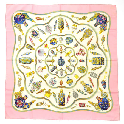 Used ◆Hermes Scarf Carre 90 Pourvu qu'on ait l'ivresse Perfume Pattern Silk Pink HERMES [AFI22] 