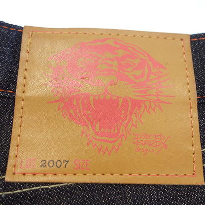 Used Ed Hardy Denim Denim Pants with Embroidery &amp; Patches Lot2007 Men's Size 30 Indigo Ed Hardy DENIM [AFB51] 