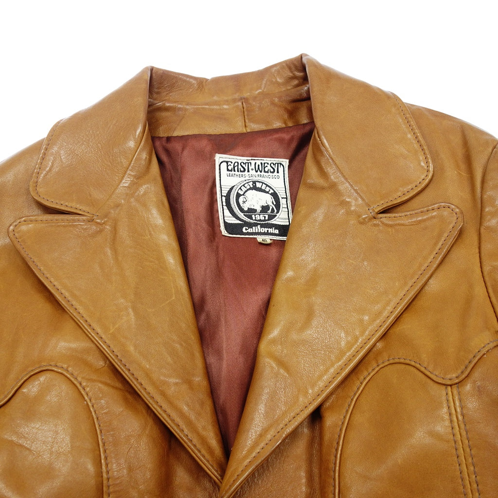 Used ◆East West 3B Men's Leather Jacket 1970's Size 40 Brown EAST WEST [AFG1] 