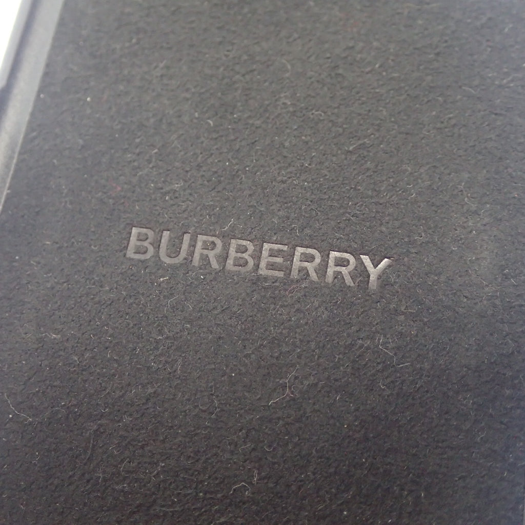 中古◆バーバリー iPhoneケース スマホケース 携帯 カバー ロゴ X/XS 黒 BURBERRY【AFI8】