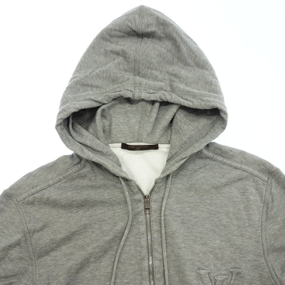 Used ◆Louis Vuitton Zip Up Parka LV Logo Men's Size S Gray LOUIS VUITTON [AFB3] 