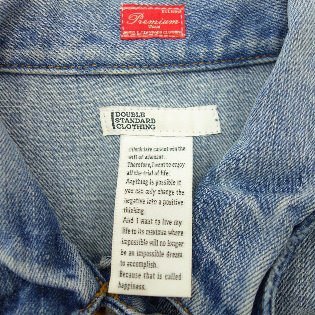 Good condition◆Double standard closing denim jacket 5501064A Women's Blue 36 [AFB22] 