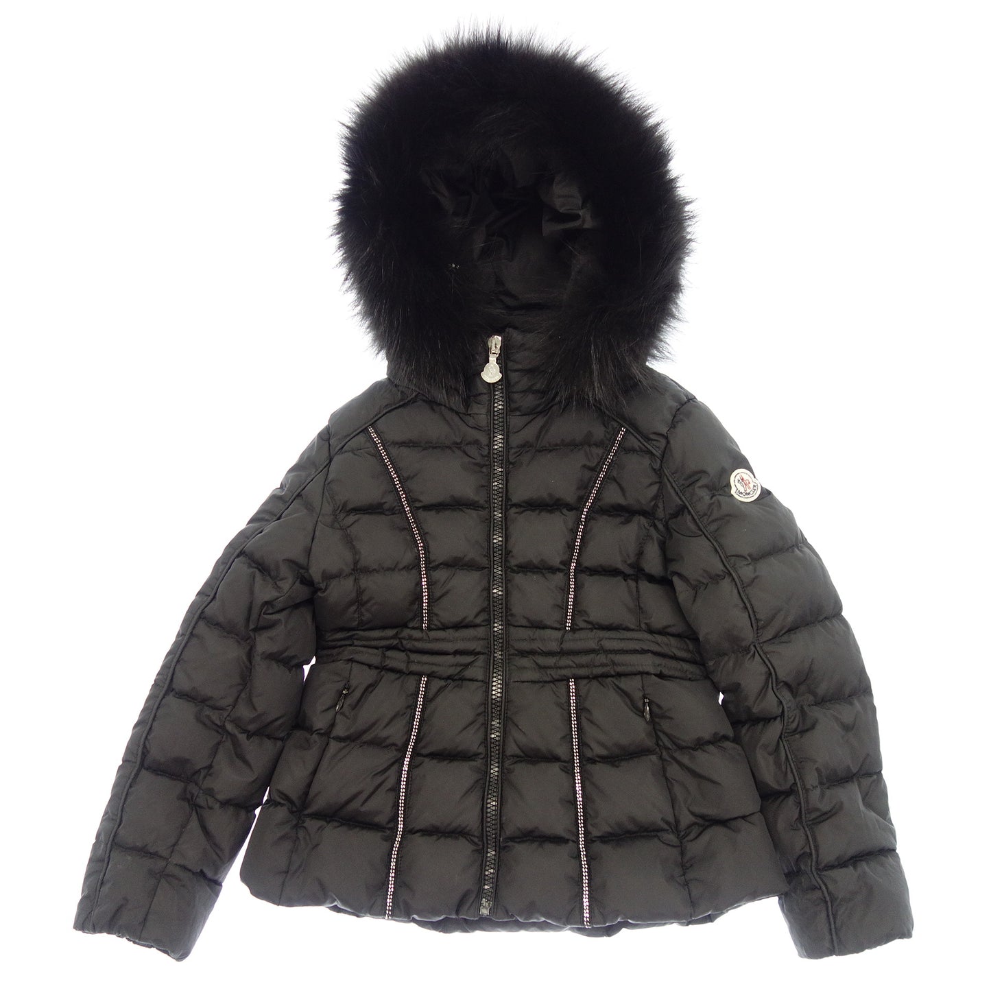 中古◆モンクレール キッズ ダウンジャケット ルーマニア製 サイズ115cm 2015年 黒 MONCLER EULALIE【AFA18】