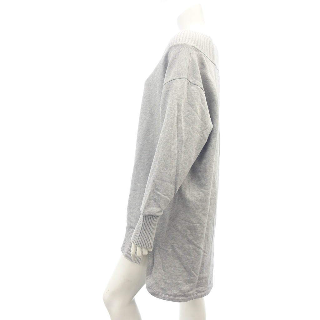 Used ◆ MM6 Maison Martin Margiela Sweat One Piece Ribbed V Neck Cotton Women's Gray Size S MM6 Maison Martin Margiela [AFB49] 