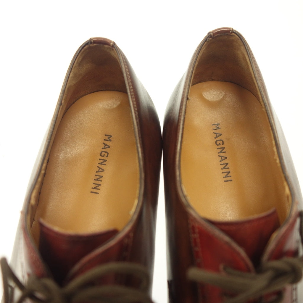 Very good condition ◆ Magnani leather shoes combination shoes 22094 Men's Brown x Red Size 42 MAGNANNI [AFC35] 