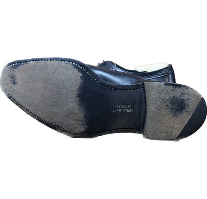 美品◆チーニー プレーントゥシューズ ブローギング ブラック UK7.5 CHEANEY