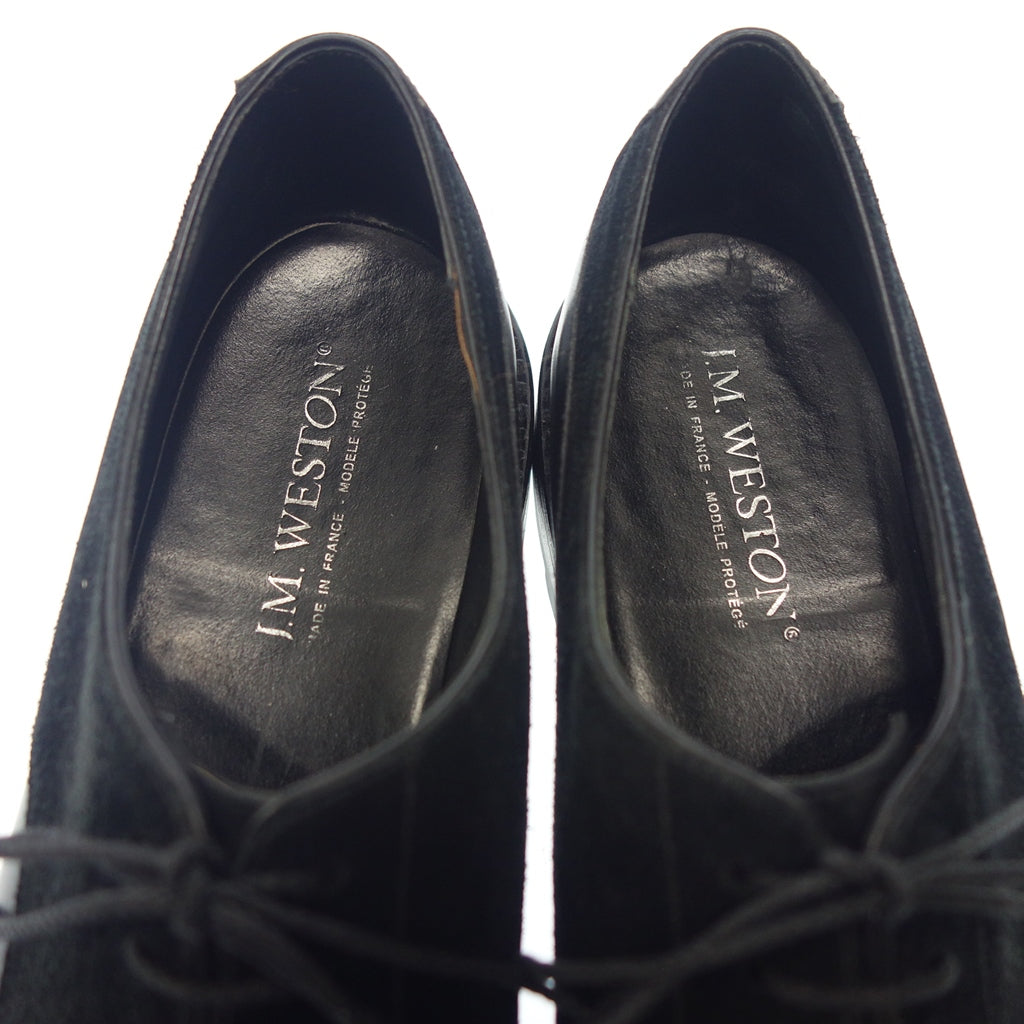 Good condition◆JM Weston golf leather shoes 641 suede combination black size 8D JMWESTON [LA] 