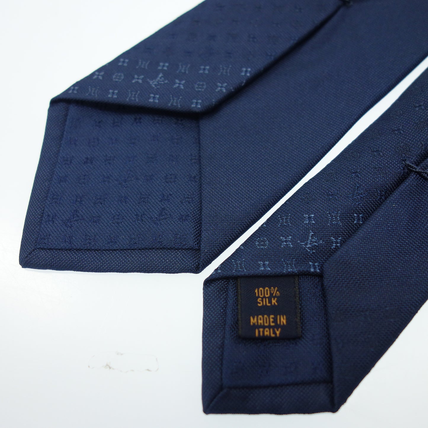 Used ◆Louis Vuitton tie monogram MR0261 silk blue LOUIS VUITTON [AFI17] 