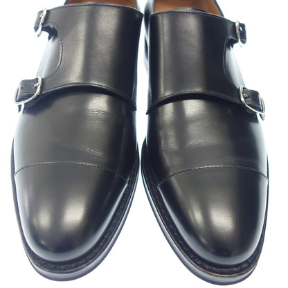 Very Good Condition◆Jalan Sriwijaya Leather Shoes 98374 Double Monk Strap Men's 6.5 Black Jalan Sriwijaya [AFD3] 