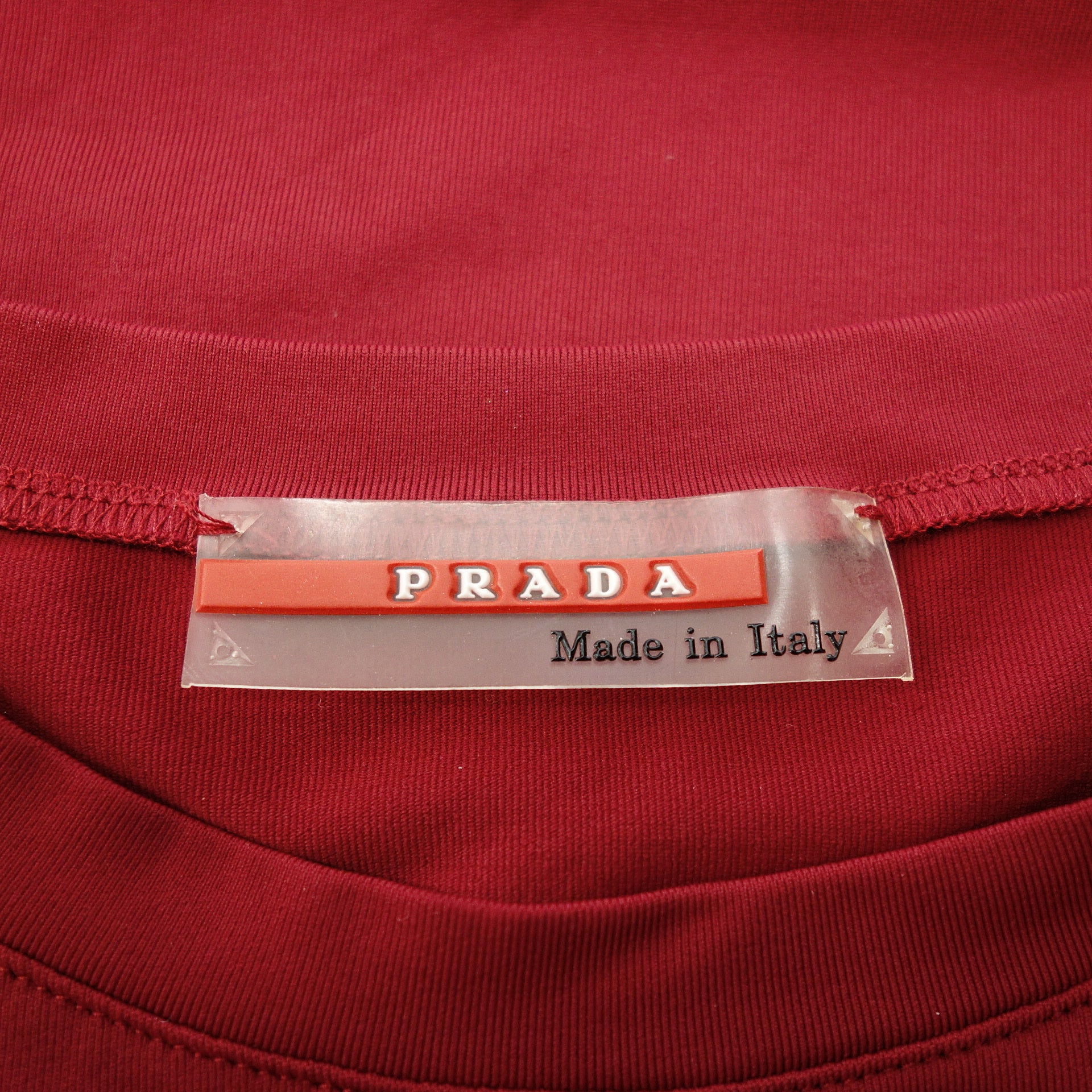 PRADA - プラダ Tシャツ バックジップ レディース レッド L【AFB45】 プラダ Tシャツ バックジップ レディース レッド L PRADA【AFB45