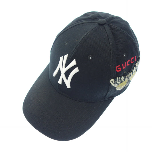 Used ◆ Gucci Baseball Cap Butterfly Embroidery 538565 Black GUCCI [AFI20] 