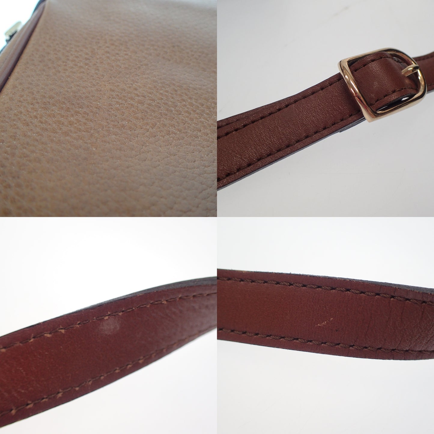 Burberrys Shoulder Bag Leather Inside Nova Check Brown Burberrys [AFE6] [Used] 