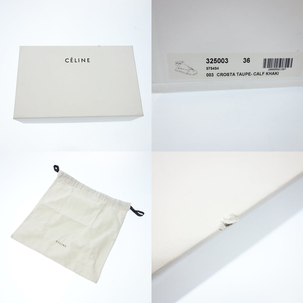 品相良好◆CELINE 凉鞋绒面小牛皮 CROSTA TAUPE CALF 女式棕色 尺寸 36 325003 CELINE [AFD7] 