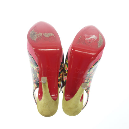 Used Christian Louboutin Patent Leather Heel Mule Ladies 35 Multicolor Christian Louboutin [AFC6] 