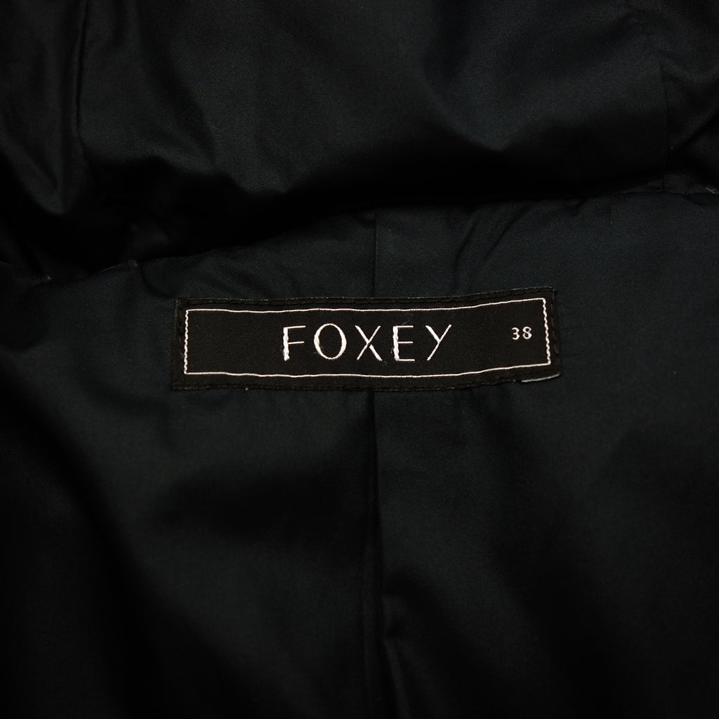 Good condition◆Foxy New York down coat 2way ladies black size 38 FOXEY NEW YORK [AFA2] 