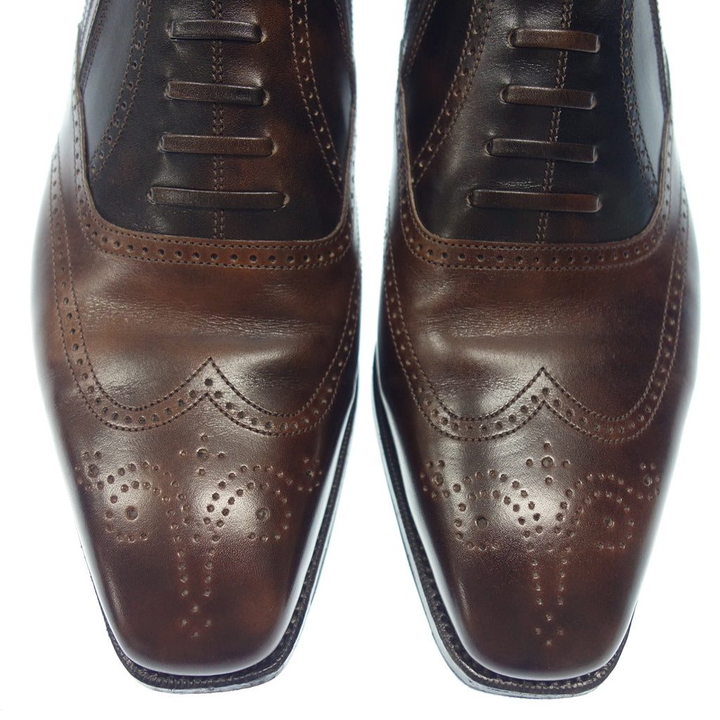 Good condition ◆ Anthony Cleverley Leather Shoes Side Elastic CHURCHILL Men's 6 Brown ANTHONY CLEVERLEY [LA] 