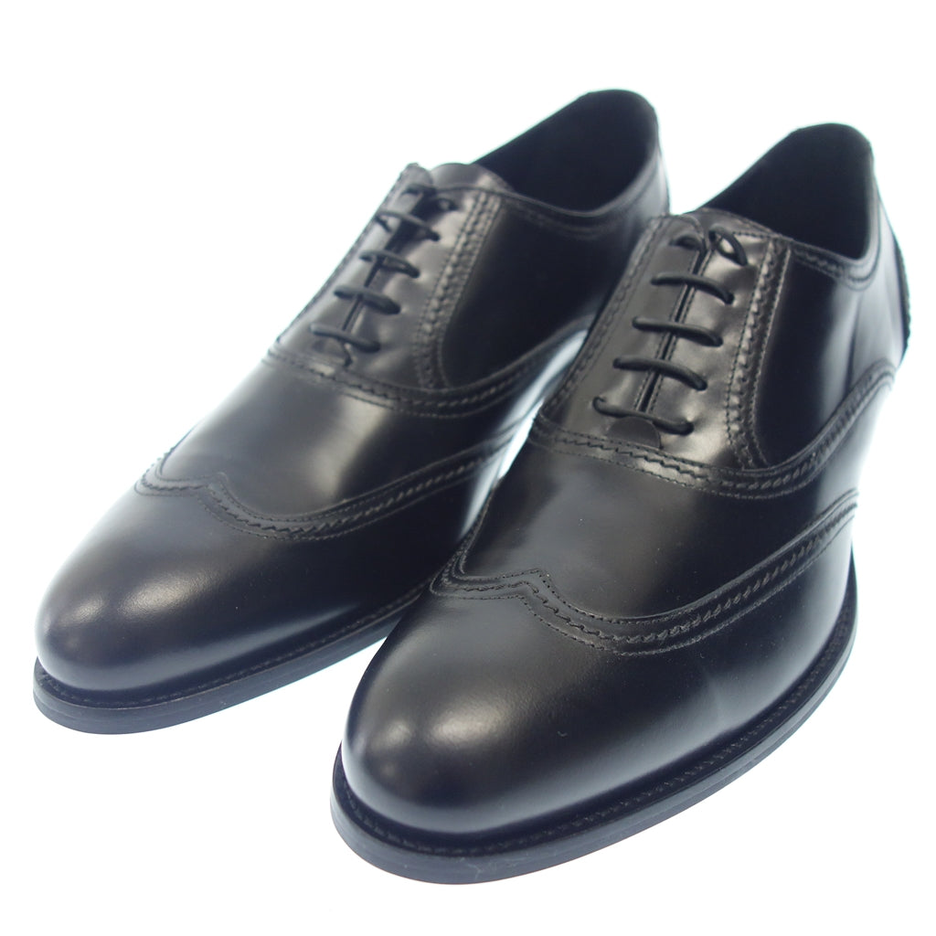 Like new◆CARLO BOTRINI Leather Shoes Wing Tip Men's 44 Black CARLO BOTRINI [AFC34] 