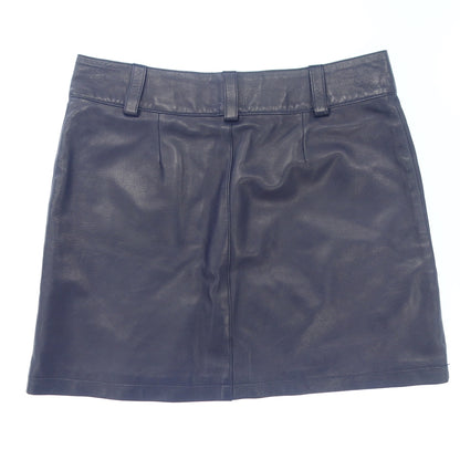 Very good condition ◆ Agnes b. Skirt Leather Women's Size 38 Navy agnes b. [AFB17] 