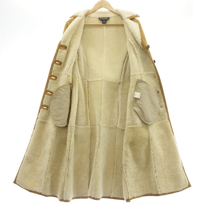 Used Brooks Brothers Shearling Coat Women's Beige Size 2 [AFA23] 