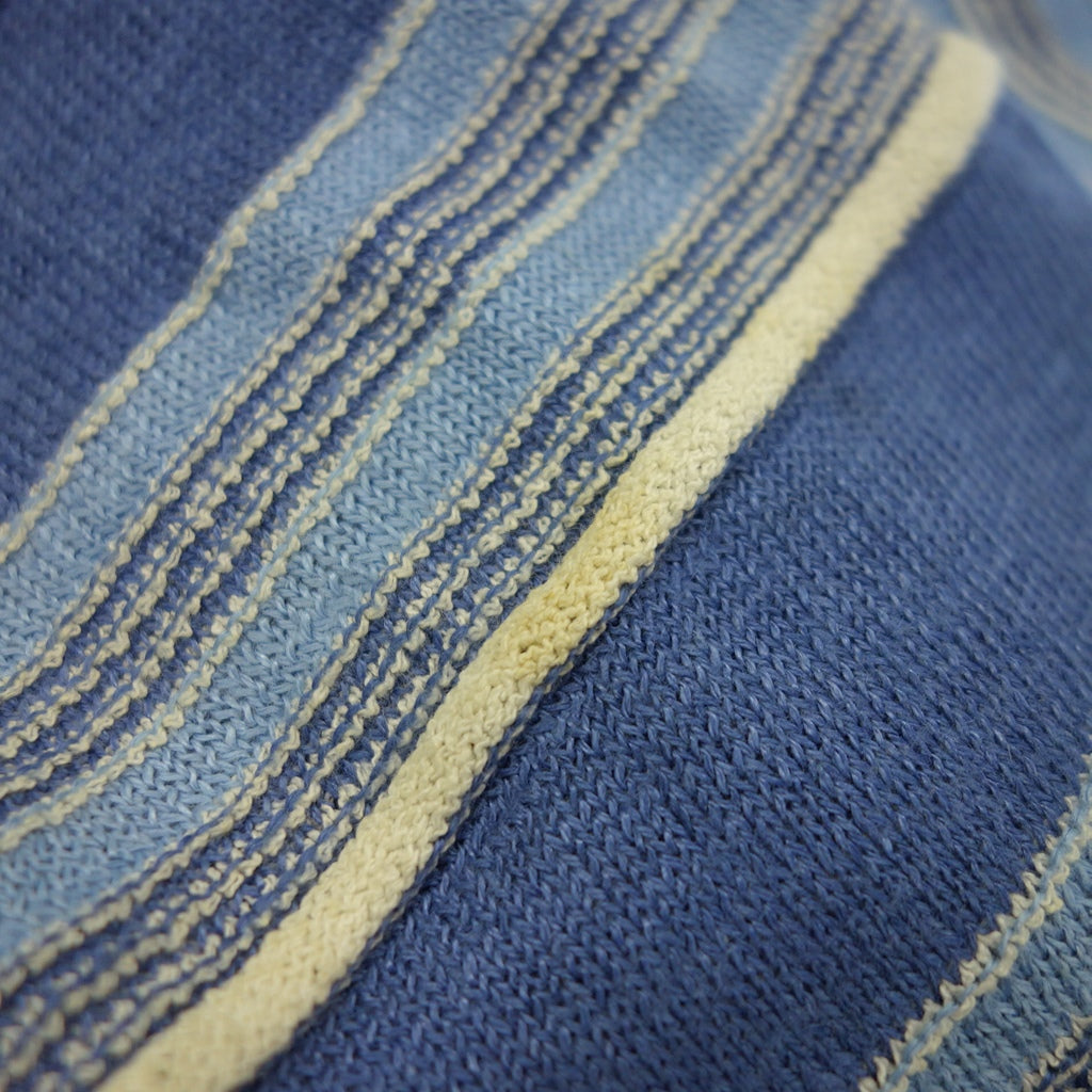 二手 ◆LOEWE 针织毛衣条纹亚麻混纺男士 M 蓝色 LOEWE [AFB8] 