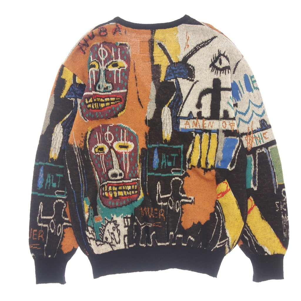 Like new◆WACKO MARIA Jean-Michel Basquiat Cardigan Mohair Blend Men's Multicolor Size M 22AW All over pattern WACKO MARIA Jean-Michel Basquiat [AFB15] 