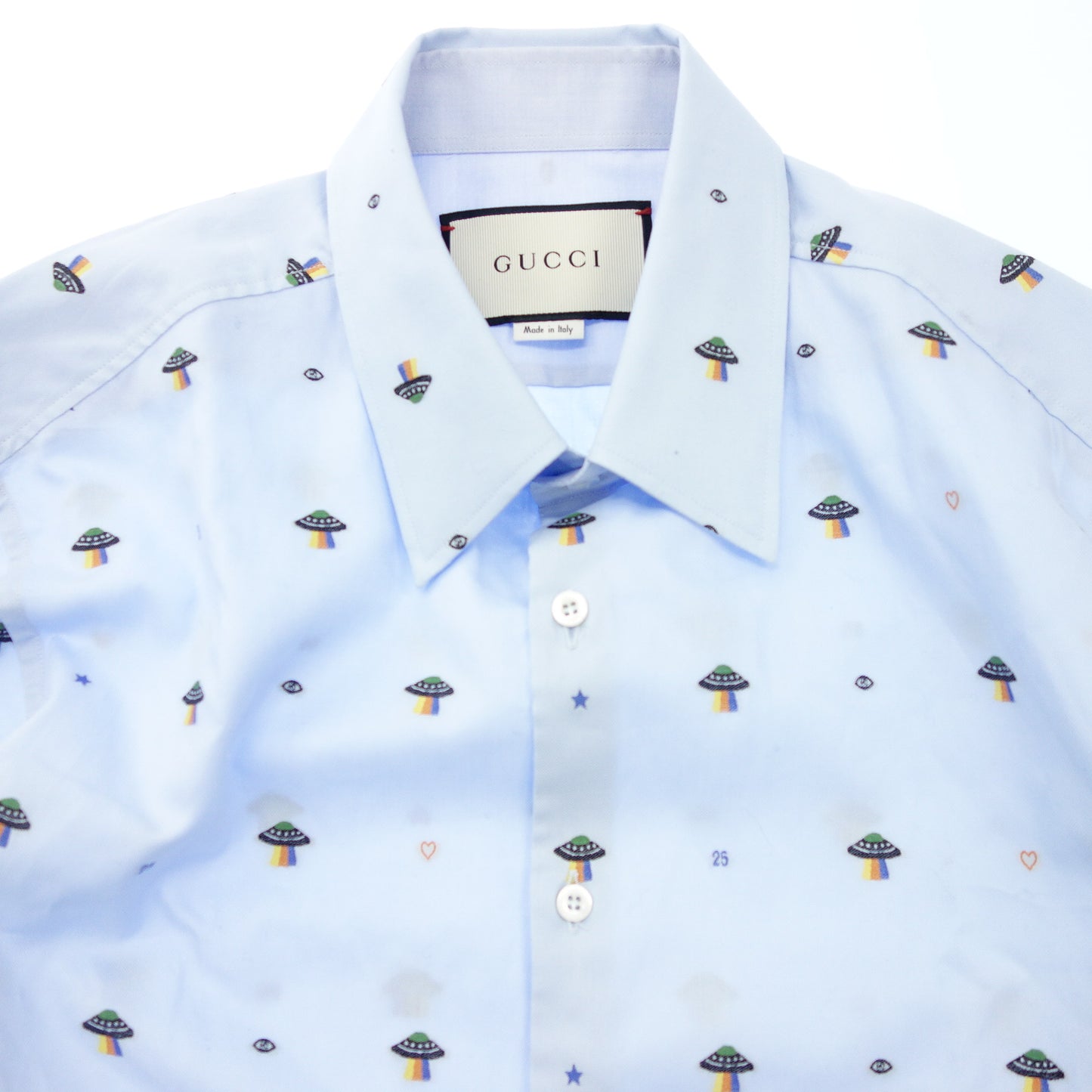Gucci long sleeve shirt 595271 Men's Blue 40 GUCCI [AFB42] [Used] 
