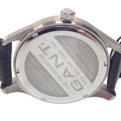 Gant watch quartz dial navy blue silver box included GANT [AFI18] [Used] 