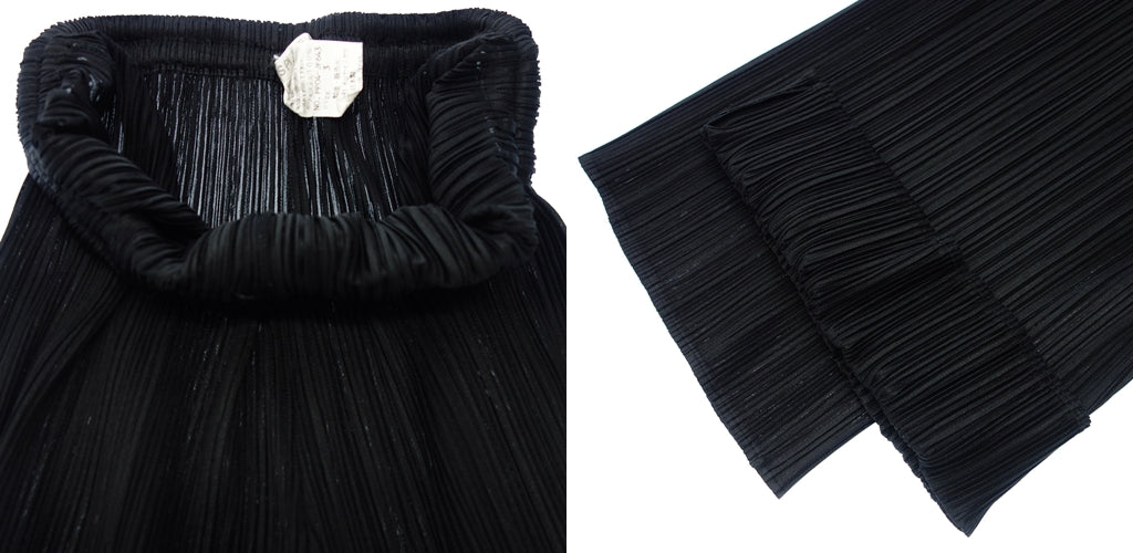 美品◆プリーツプリーズ イッセイミヤケ セットアップ PP04-JD359/PP04-JF643 サイズ3 レディース 黒 PLEATS PLEASE ISSEY MIYAKE【AFB2】